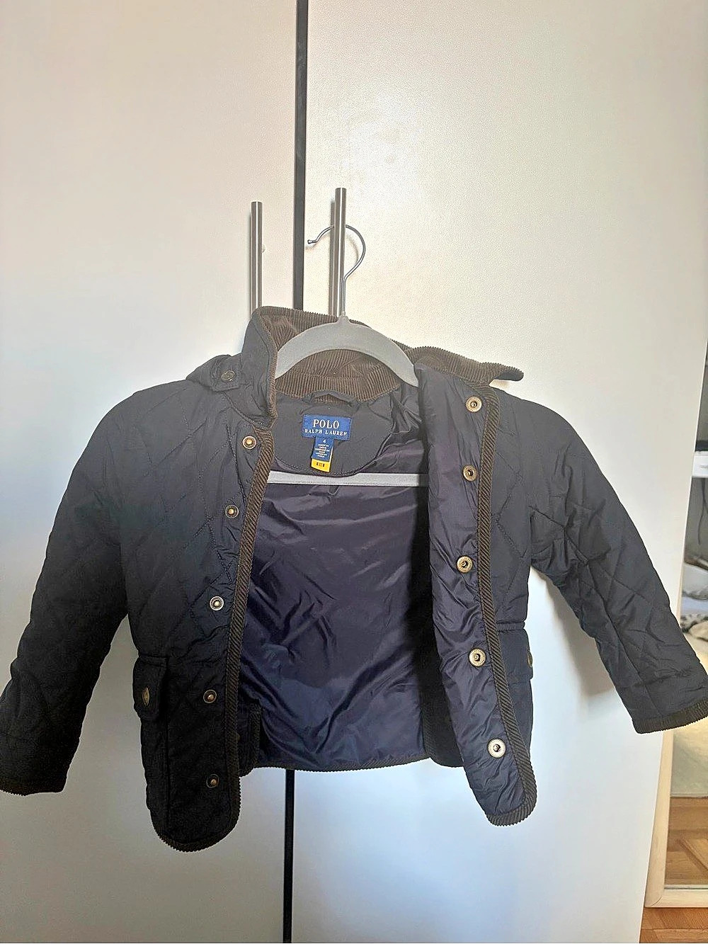 Polo Ralph Lauren Quilted Hooded Jacket Kids Black